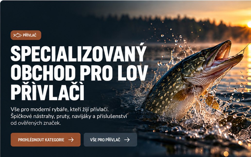 Specializovaný obchod pro lov přívlačí – vše pro přívlač