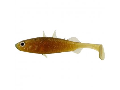 Gumová nástraha Westin Stanley the Stickleback 5,5cm Motoroil Gold (1ks)