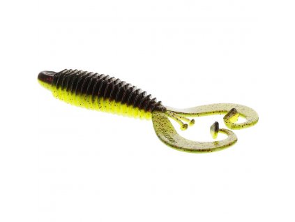 Gumová nástraha Westin RingCraw Curltail 9cm Black/Chartreuse (5ks)