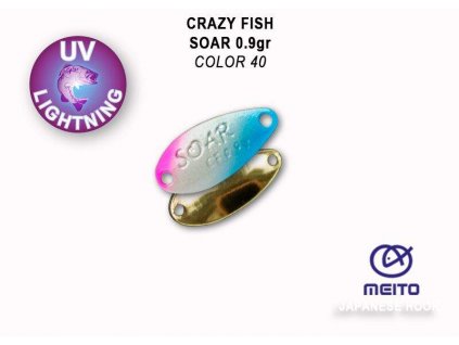 Plandavka Crazy Fish Soar 20 mm 0,9 g color 40