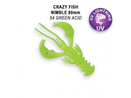 7385 nimble 8cm floating color 54 green acid