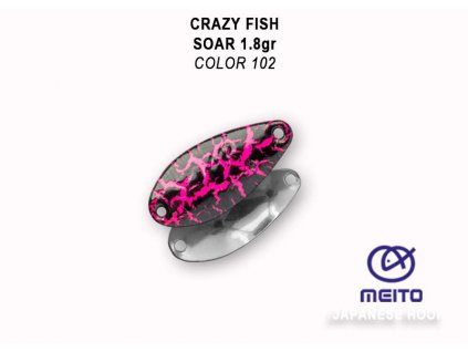 Plandavka Crazy Fish Soar 25 mm 1,8 g color 102