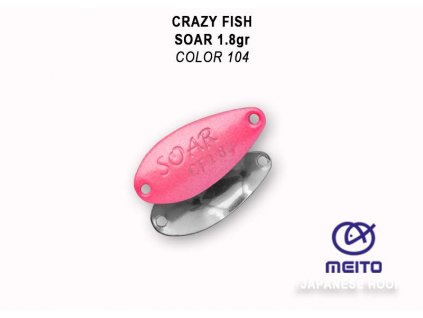 Plandavka Crazy Fish Soar 25 mm 1,8 g color 104