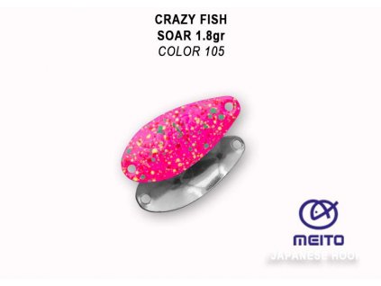 Plandavka Crazy Fish Soar 25 mm 1,8 g color 105