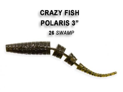Gumová nástraha Crazy Fish Polaris 6,8cm 26 Swamp (8ks)
