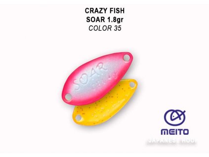 Plandavka Crazy Fish Soar 25 mm 1,8 g color 35