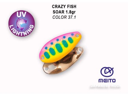 Plandavka Crazy Fish Soar 25 mm 1,8 g color 37.1