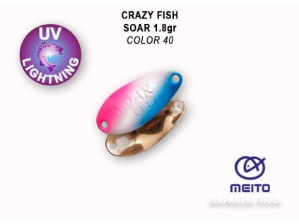 Plandavka Crazy Fish Soar 25 mm 1,8 g color 40