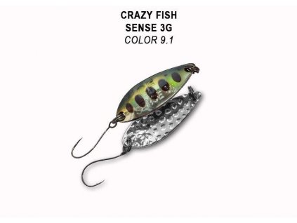 Plandavka Crazy Fish Sense 32 mm 3 g color 9.1