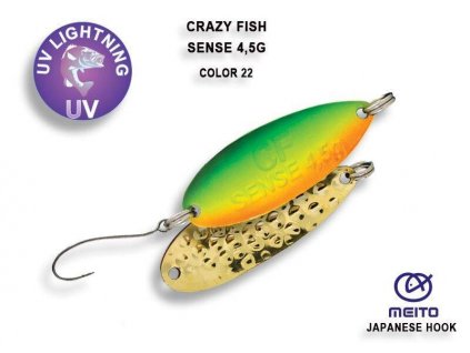 Plandavka Crazy Fish Sense 38 mm 4,5 g color 22