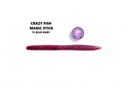 Gumová nástraha Crazy Fish Magic Stick 13 cm 73 Blue ruby (8 ks)