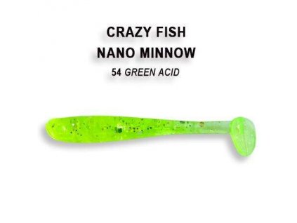 2867 nano minnow 4cm barva 54 green acid