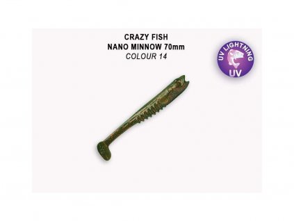 Gumová nástraha Crazy Fish Nano Minnow 12 cm 14 (4 ks)