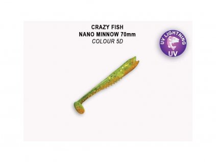 Gumová nástraha Crazy Fish Nano Minnow 12 cm 5D (4 ks)