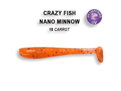 Gumová nástraha Crazy Fish Nano Minnow 5,5 cm 18 Carrot (8 ks)