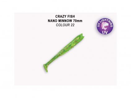 Gumová nástraha Crazy Fish Nano Minnow 7 cm 22 (5 ks)