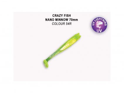 Gumová nástraha Crazy Fish Nano Minnow 9 cm 54R (5 ks)