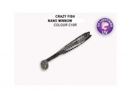 Gumová nástraha Crazy Fish Nano Minnow 9 cm C10R (5 ks)