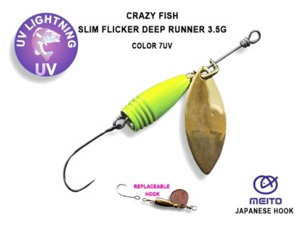 crazy fish slim flicker spinner dr 3 5g 7 gch 12184 2