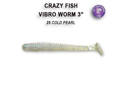 5383 vibro worm 75cm barva 25 cold pearl
