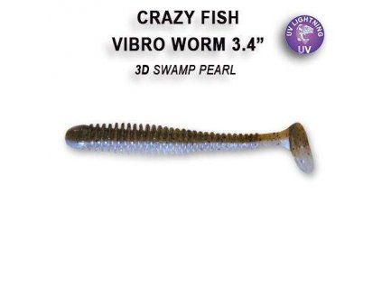 2841 vibro worm 85 cm barva 3d swamp pearl floating