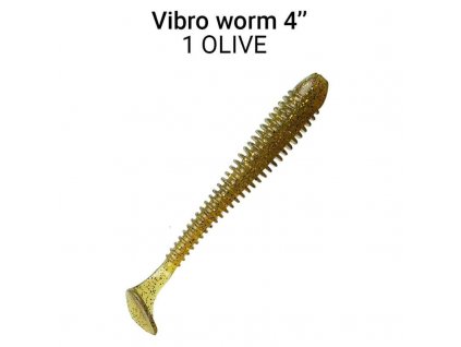 7891 vibro worm 10cm 1 olive 5ks