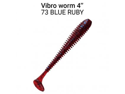 7909 vibro worm 10cm 73 blue ruby 5ks