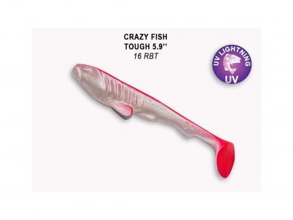 Gumová nástraha Crazy Fish Tough 15 cm 16 RBT (2 ks)