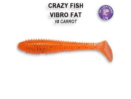 Gumová nástraha Crazy Fish Vibro Fat 7,1 cm 18 Carrot (5 ks)