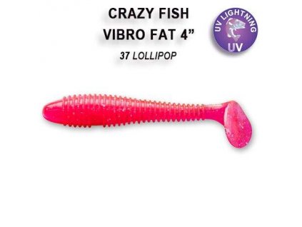 Gumová nástraha Crazy Fish Vibro Fat 7,1 cm 37 Lollipop (5 ks)
