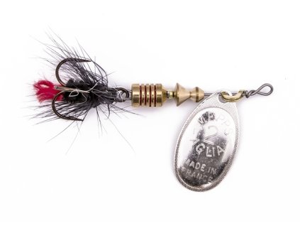 Rotační třpytka Mepps Aglia Mouche Vel.2 4,6g Stříbrná/Černá