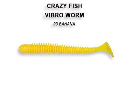 2858 vibro worm 5cm barva 3 banana