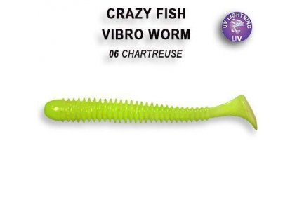 3547 vibro worm 5cm 6 chartreuse