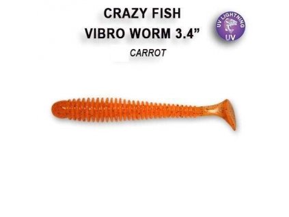 2857 vibro worm 5cm barva 18 carrot