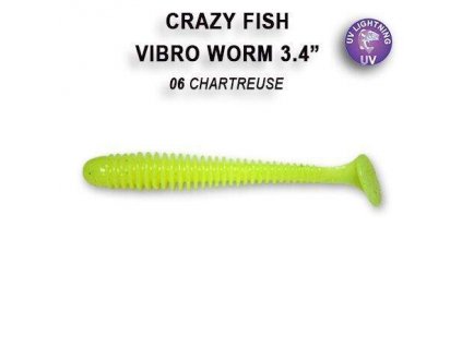 4278 vibro worm 85 cm barva 6 chartreuse floating