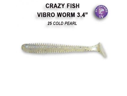 5391 vibro worm 85cm barva 25 cold pearl