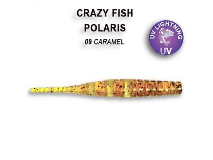 Gumová nástraha Crazy Fish Polaris 4,5 cm 09 Caramel (8 ks)