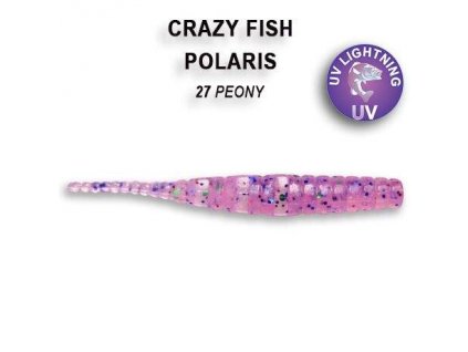 Gumová nástraha Crazy Fish Polaris 4,5 cm 27 Peony (8 ks)