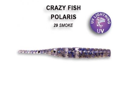 Gumová nástraha Crazy Fish Polaris 4,5 cm 29 Smoke (8 ks)