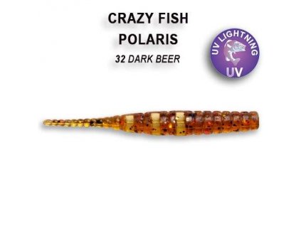 Gumová nástraha Crazy Fish Polaris 4,5 cm 32 Dark beer (8 ks)