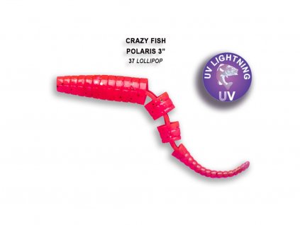 Gumová nástraha Crazy Fish Polaris 6,8 cm 37 Lollipop (8 ks)