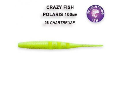 Gumová nástraha Crazy Fish Polaris 10 cm 06 Chartreuse (6 ks)