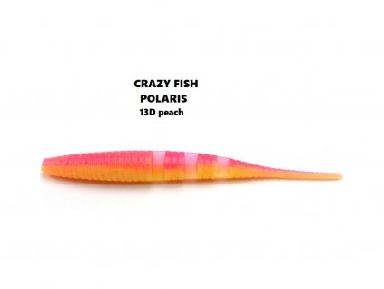Gumová nástraha Crazy Fish Polaris 10 cm 13D Peach (6 ks)