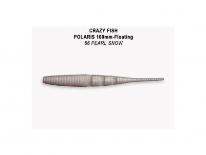 Gumová nástraha Crazy Fish Polaris 10 cm 66 Pearl snow (6 ks)