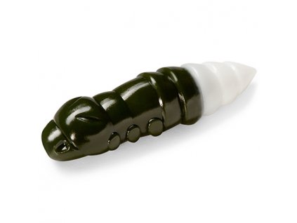 Gumová nástraha FishUp Pupa 1,2" 3,2cm Dark Olive/White SÝR (10ks)