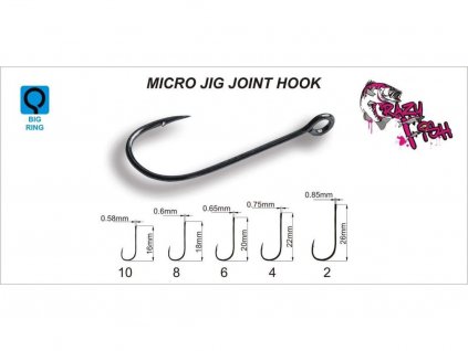 24567 2 hacek crazy fish micro jig joint hook vel 10 10ks