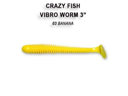 3567 vibro worm 75 cm 3 banana