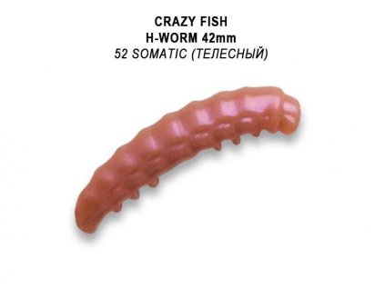 Gumová nástraha Crazy Fish Trout Baby H-Worm MF Sinking 42mm 52 - Sýr (10ks)