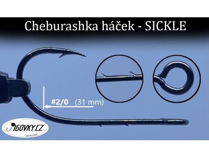 Cheburashka háček - SICKLE, #2/0, 10 ks 25542523 8594203483675 jigovky.cz