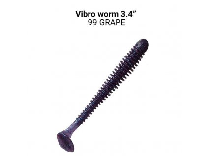 9072 vibro worm 85cm barva 99 grape